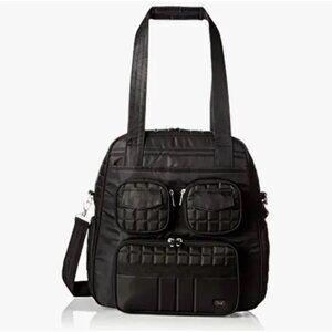 Lug Puddle Jumper Overnight/Gym Bag in Quilted Midnight Black